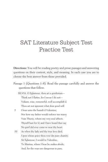 sat lit subject test